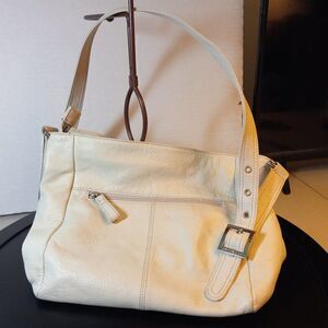 Stone & Co., Leather White Crossbody bag Cottagecore Granny Chic Grandmacore